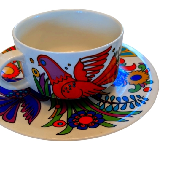 Villeroy & Boch Other - Villeroy & Boch Colorful Bird Coffee Cup and Saucer